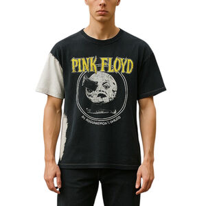 Pink Floyd Graphic Moon Face Band T-Shirt Mens 2XL Black Streetwear Tee Unisex